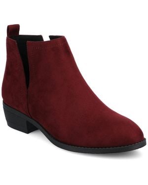 Journee Collection Apos;S Rimi Medium And Wide Width Booties - Red