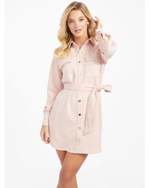 Guess Lerika Faux-Suede Dress - White
