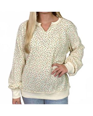 Easel Flowers Thermal Top - Multicolor