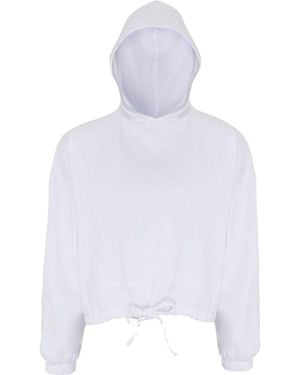 Tridri Cropped Maria Hoodie - White