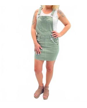 Judy Blue Totally Over It Overall Skirt - Green