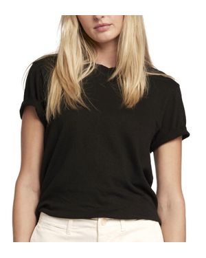 Current/Elliott Flame Short Sleeve Tee - Black