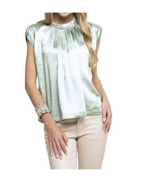 Eva Franco Annik Satin Blouse - Blue