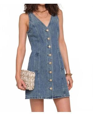 Heartloom Denim Mini Dress - Blue