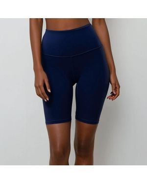 Calypsa Tummy Control Long Bike Swim Shorts - Blue