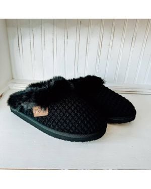 Very G Sweater Platform Slipper - Black