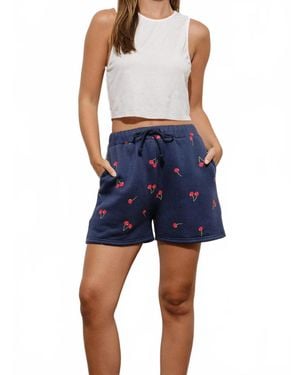 Pretty Garbage Cherry Shorts - Blue