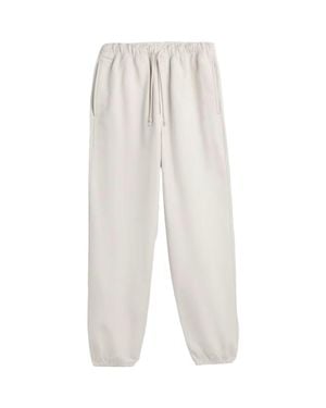 Y-3 Relaxed-Fit Cotton Pants With Elastic Waistband And Cuffs - White