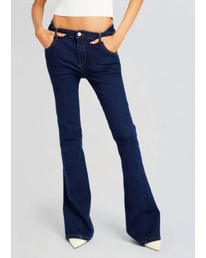 SER.O.YA Trisha Mid Rise Flare Pant Jeans - Blue