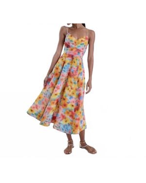 Karina Grimaldi June Print Midi Dress - Orange