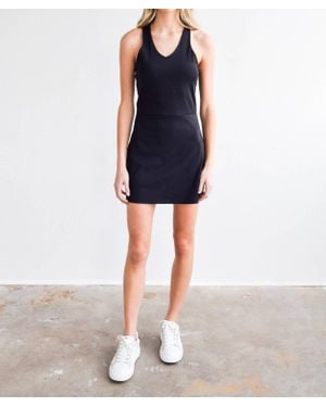 Never A Wallflower V-Neck Tank Dress - Blue