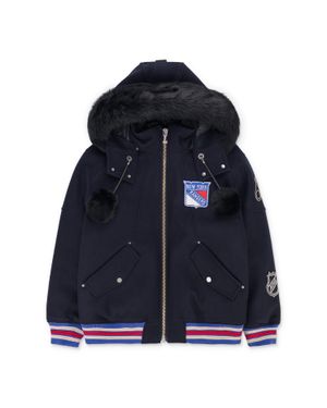 Moose Knuckles Nhl X Rangers Bomber Jacket - Blue