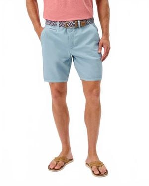 Johnnie-o Nassau Cotton Blend Shorts - Blue
