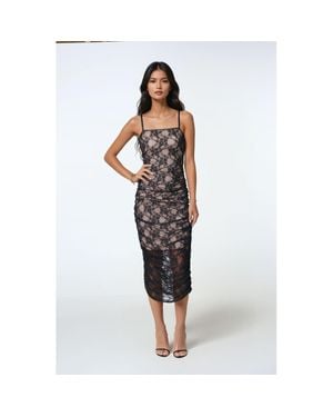 Bebe Lace Tube Midi Dress - White