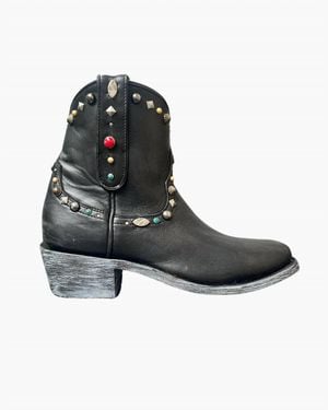 Mexicana Zacateca Stud Leather Boot - Black