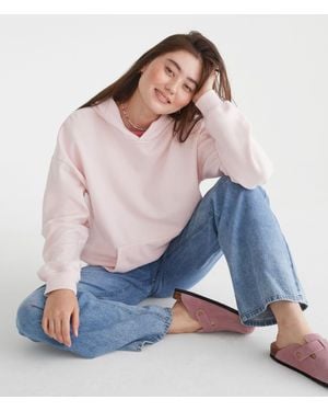Aéropostale Cloud Soft Oversized Pullover Hoodie - Blue