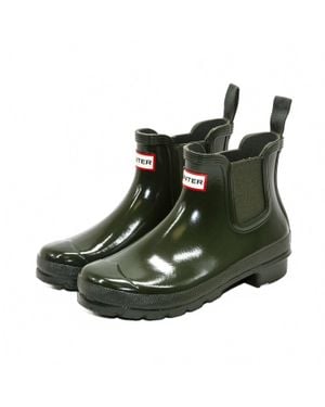 HUNTER Original Gloss Chelsea Boots - Green