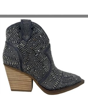Very G One Day Rhinestone Boots - Black