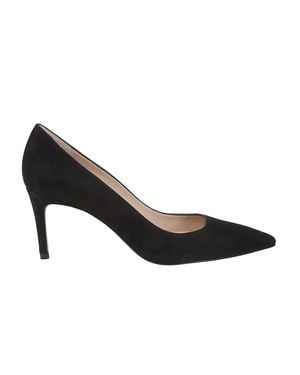 Stuart Weitzman Stuart Power Pointed Leather Pumps - Black