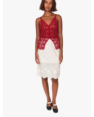 THE GARMENT Fleur Slip Skirt - Red