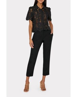 MILLY Nicola Cady Pants - Black