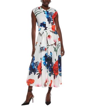 Nancy Yang Midi Shirtdress - Red