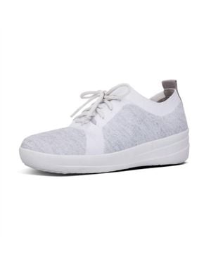 Fitflop F-Sporty Uberknit Metallic Sneakers - White