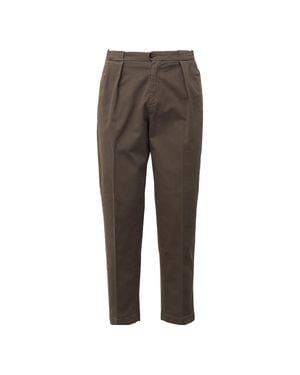 Briglia 1949 Portobello Washed Cotton Gabardine Pants - Gray