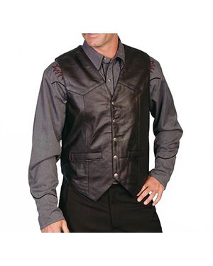Scully Lambskin Vest - Black