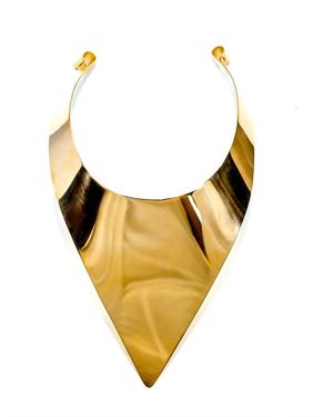 Avenue Chic Pectoral Collar Necklace - Metallic