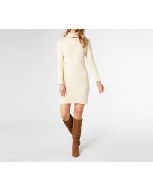 Coco + Carmen Catalina Roll Neck Sweater Dress - White