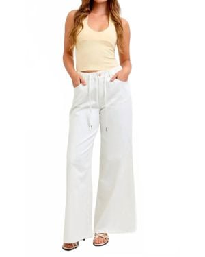 Judy Blue High Waist Palazzo Pants - White