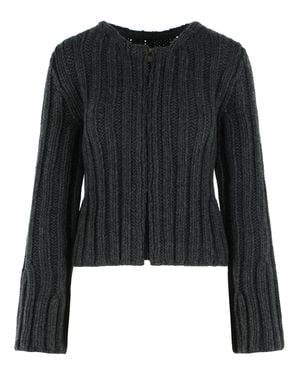 KHAITE 'Janis' Dark Cashmere Cardigan - Black