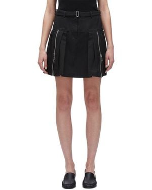 3.1 Phillip Lim Utility Double Zip Belted Mini Skirt - Black