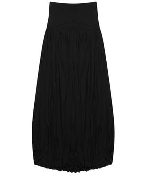 TOTEME Gonna Midi Drappeggiata - Black