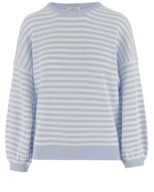 Bruno Manetti Cotton Striped Knit - Gray