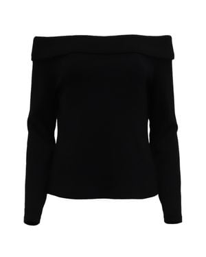 Veronica Beard Fawsett Off Shoulder Top - Black
