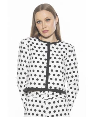 Alexia Admor Rose Dotted Jacket - White