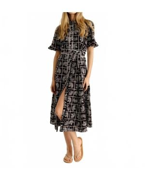 Cartolina Nantucket Aria Midi Dress - Black