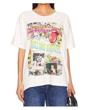 Daydreamer Rolling Stones Time Waits For No One Tee Top - White