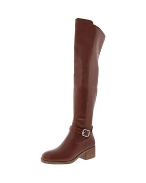 Dolce Vita Elyse Zipper Manmade Over-The-Knee Boots - Brown