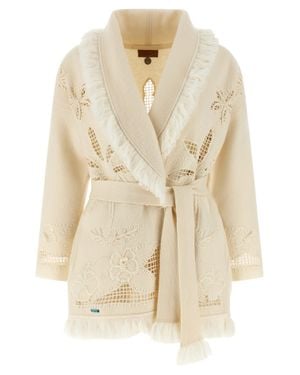 Alanui Virgin Wool Cardigan - Natural