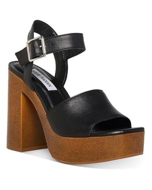 Steve Madden Kye Platform Block Heels - Black