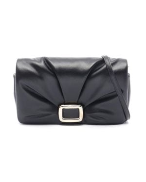 Roger Vivier Viv Shock Leather Smartphone Bag - Gray
