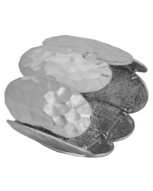 Karine Sultan Hammered Petals Stretch Bracelet - Gray