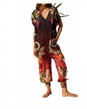 Carolina K Sera V-Neck Jumpsuit - Red