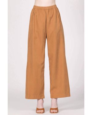Another Love Micro-Suede Paris Wide Leg Pant - Brown