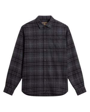 Woolrich Warren Checked Cotton Flannel Shirt - Blue