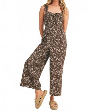 AEMI + CO Brandi Floral Jumpsuit - Brown