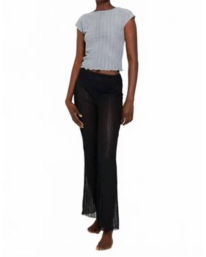 Find Me Now Ribbed Mesh Legging - Black